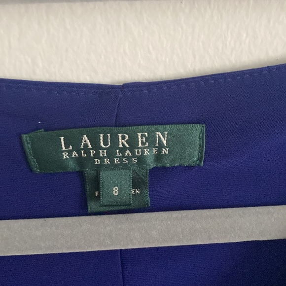 Size 8 slinky knee length purple Lauren dress - Picture 5 of 7